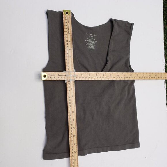 Free People Intimately deep scoop neck Top women Dark grey color size XS S New - Picture 3 of 6